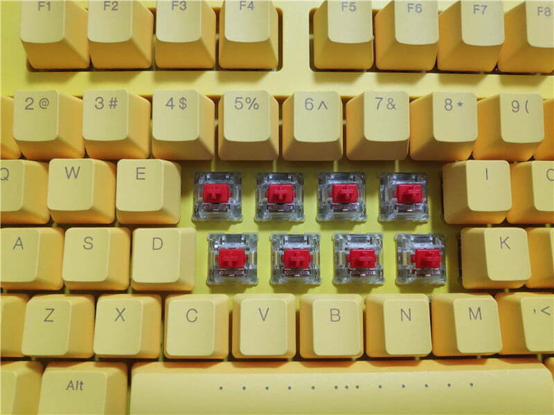 Yellow Green IKBC 87 keyboard RGB cherry red mechanical keyboard TKL F400 backlighting RGB backlit keyboard Yellow Green IKBC 87 keyboard RGB cherry red mechanical keyboard TKL F400 backlighting RGB backlit keyboard