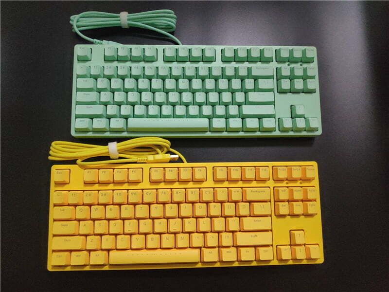 Yellow Green IKBC 87 keyboard RGB cherry red mechanical keyboard TKL F400 backlighting RGB backlit keyboard Yellow Green IKBC 87 keyboard RGB cherry red mechanical keyboard TKL F400 backlighting RGB backlit keyboard