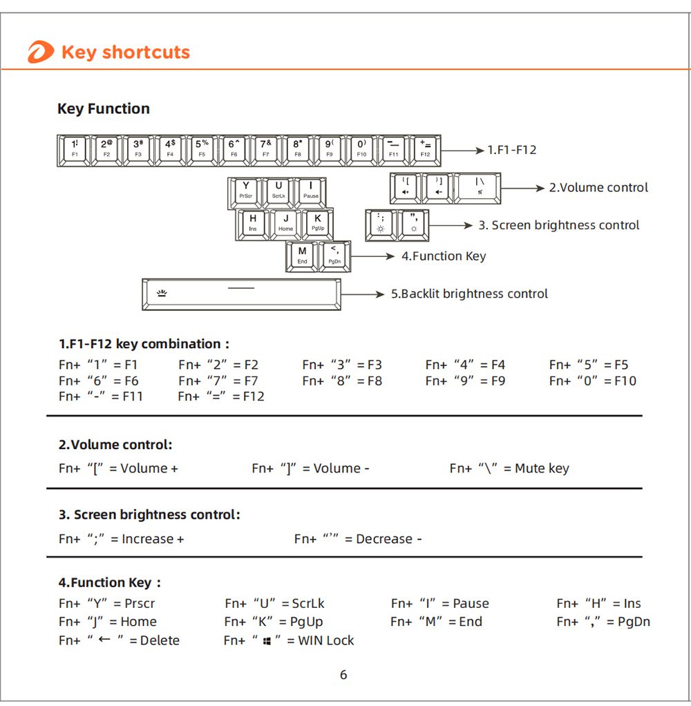 DAREU 60% Mini Mechanical Keyboard Portable 61 Keys Dual-mode Bluetooth Wireless Wired PBT Keycaps Magnetic Tripod Gaming KB