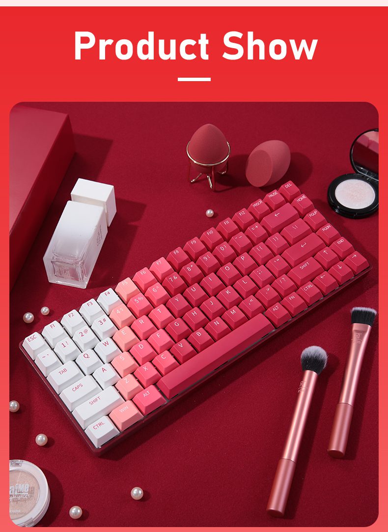 DAREU Mechanical Keyboard 2.4Ghz Wireless BT Wired Tri-mode Connection Hot-swappable PBT Keycaps RGB Backlight for Office Games DAREU Mechanical Keyboard 2.4Ghz Wireless BT Wired Tri-mode Connection Hot-swappable PBT Keycaps RGB Backlight for Office Games