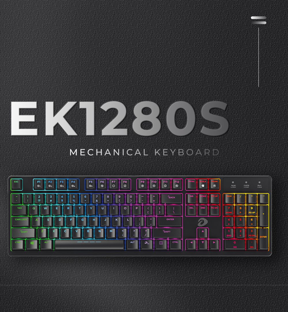 DAREU Wired Mechanical Gaming Keyboard 104 Keys RGB Full-key Conflict Free Hotswappable Keyboards Gaming Accessories DAREU Wired Mechanical Gaming Keyboard 104 Keys RGB Full-key Conflict Free Hotswappable Keyboards Gaming Accessories