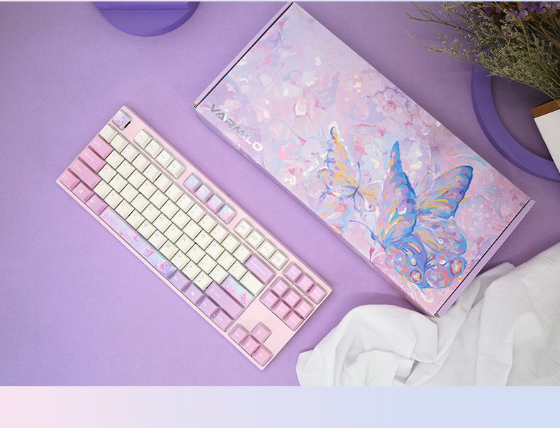 Varmilo Dream Butterfly 108key Mechanical Keyboard Static capacitance V2 switch PBT keycaps sublimation characters are not worn Varmilo Dream Butterfly 108key Mechanical Keyboard Static capacitance V2 switch PBT keycaps sublimation characters are not worn