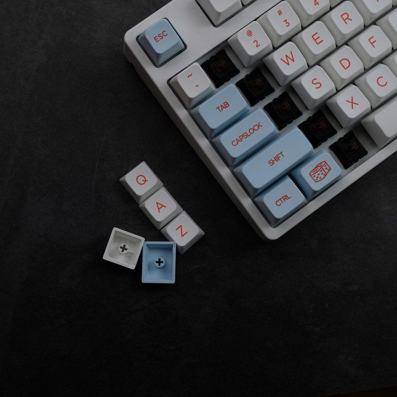 138 Keys/set Salmon Keycaps PBT Dye Subbed Key Caps MDA Profile For Keychron Q1 Q2 K2 65% 75% Anne GH60 GK64 Poker Varmilo