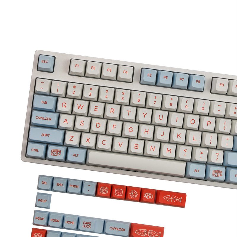138 Keys/set Salmon Keycaps PBT Dye Subbed Key Caps MDA Profile For Keychron Q1 Q2 K2 65% 75% Anne GH60 GK64 Poker Varmilo