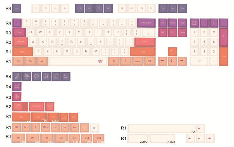 143 Keys/set Carmine Cloud Keycaps PBT Dye Subbed Key Cap Cherry Profile Key Caps For Keychron Anne GK64 Poker Varmilo FL980 143 Keys/set Carmine Cloud Keycaps PBT Dye Subbed Key Cap Cherry Profile Key Caps For Keychron Anne GK64 Poker Varmilo FL980