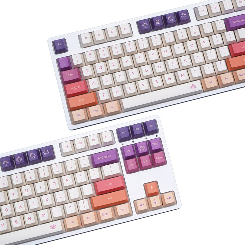 143 Keys/set Carmine Cloud Keycaps PBT Dye Subbed Key Cap Cherry Profile Key Caps For Keychron Anne GK64 Poker Varmilo FL980 143 Keys/set Carmine Cloud Keycaps PBT Dye Subbed Key Cap Cherry Profile Key Caps For Keychron Anne GK64 Poker Varmilo FL980
