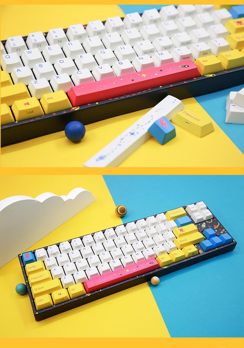 Varmilo flare star Wired + Bluetooth 5.0 Mechanical keyboard 68 keys cherry switch no light Varmilo flare star Wired + Bluetooth 5.0 Mechanical keyboard 68 keys cherry switch no light