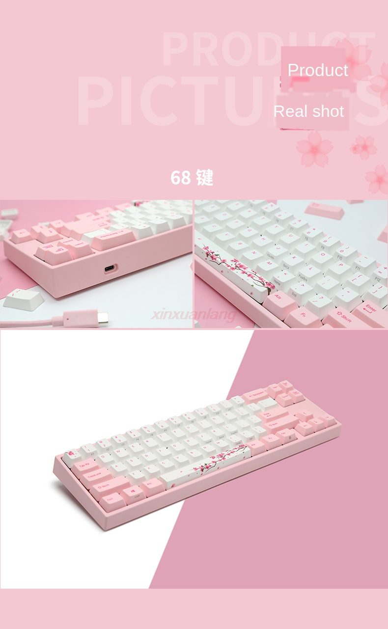 Varmilo Miya Pro68 VA87 VA108 Sakura 68key/87key/108key wired Mechanical Keyboard Cherry MX Switch Game Office Keyboard Varmilo Miya Pro68 VA87 VA108 Sakura 68key/87key/108key wired Mechanical Keyboard Cherry MX Switch Game Office Keyboard