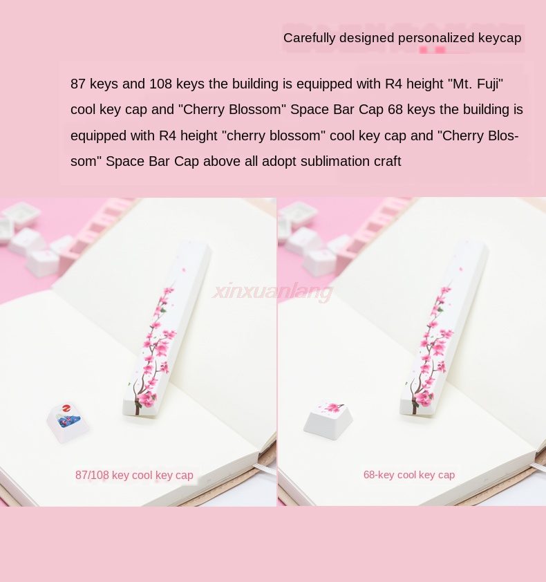 Varmilo Miya Pro68 VA87 VA108 Sakura 68key/87key/108key wired Mechanical Keyboard Cherry MX Switch Game Office Keyboard Varmilo Miya Pro68 VA87 VA108 Sakura 68key/87key/108key wired Mechanical Keyboard Cherry MX Switch Game Office Keyboard