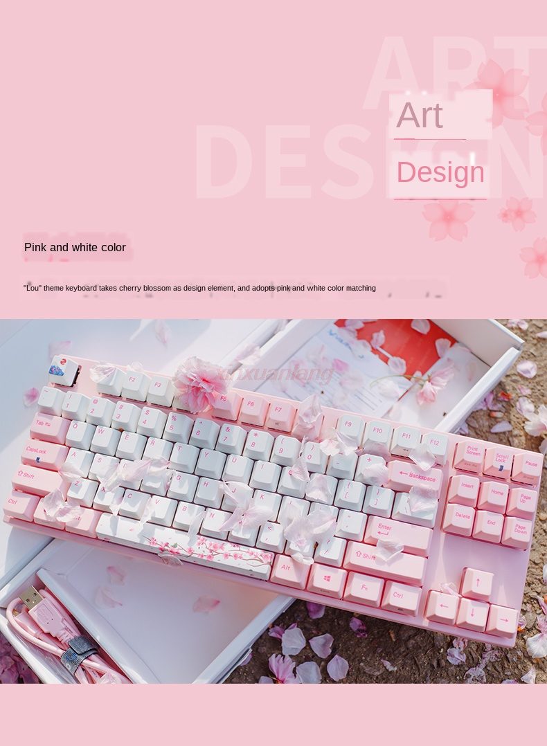 Varmilo Miya Pro68 VA87 VA108 Sakura 68key/87key/108key wired Mechanical Keyboard Cherry MX Switch Game Office Keyboard Varmilo VA87M