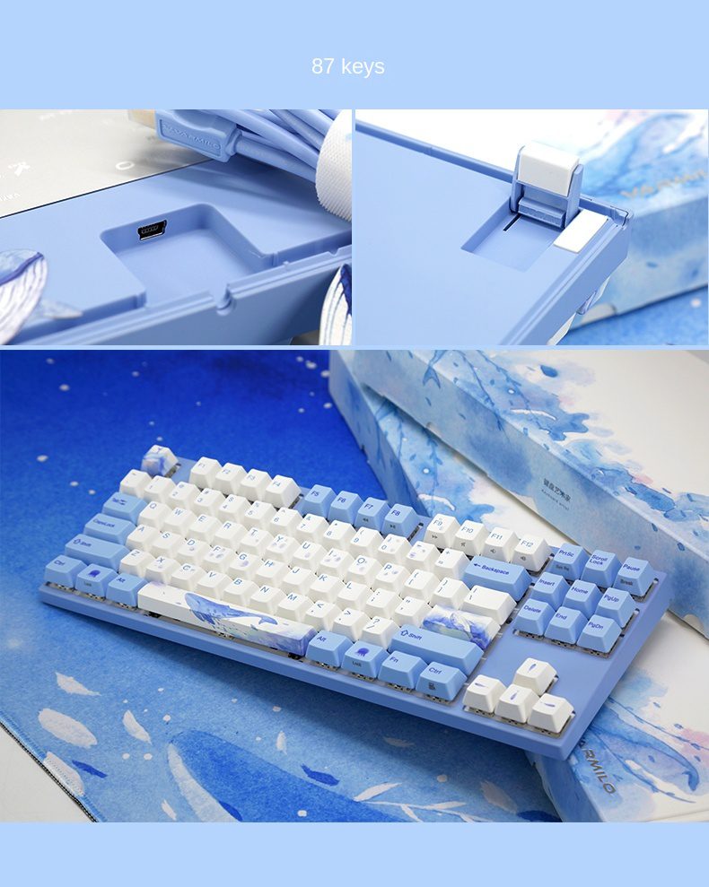 Varmilo Sea Melody mechanical keyboard 68key/87key/108key dual mode wired + Bluetooth 5.0 office gaming keyboard Varmilo Sea Melody mechanical keyboard 68key/87key/108key dual mode wired + Bluetooth 5.0 office gaming keyboard