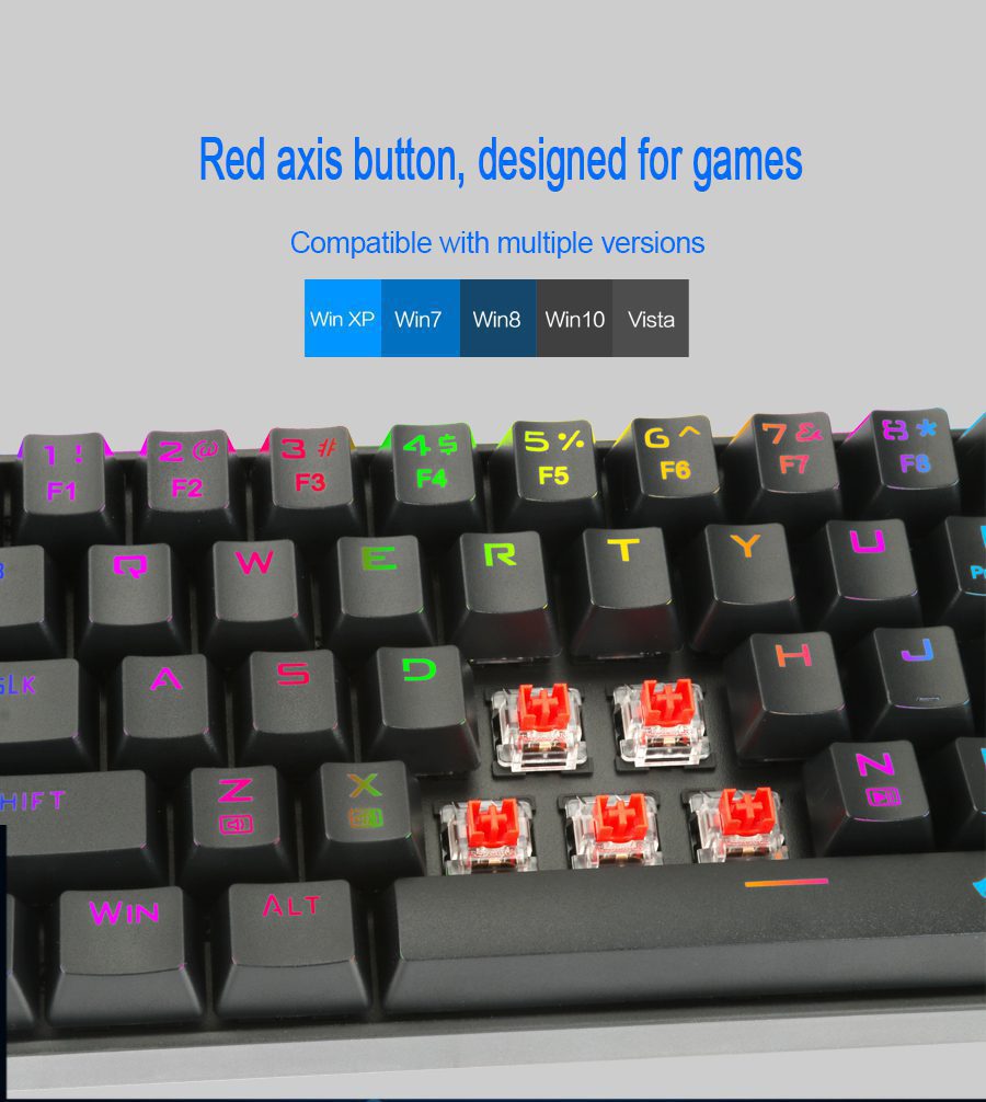 Redragon Deimos K599 KRS RGB USB Mechanical Gaming Keyboard 2.4G wireless dual mode Red Switch 70 Keys Computer Russian us Redragon Deimos K599 KRS RGB USB Mechanical Gaming Keyboard 2.4G wireless dual mode Red Switch 70 Keys Computer Russian us