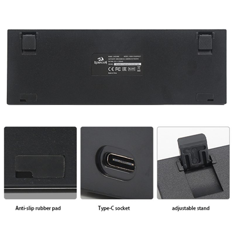 Redragon K606 USB Mini Mechanical Gaming Keyboard Brown Switch 61 Keys Wired Detachable Cable,Portable for travel Redragon K606 USB Mini Mechanical Gaming Keyboard Brown Switch 61 Keys Wired Detachable Cable,Portable for travel