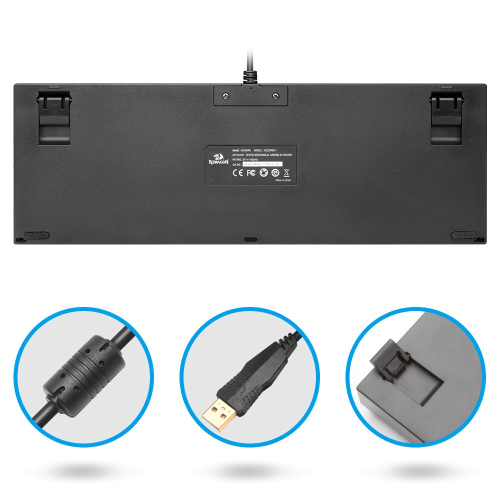 Redragon K552 Gaming Keyboard Mechanical 87 Key RGBLED Backlit Mechanical Computer illuminated Keyboard with Blue Switches Redragon K552 Gaming Keyboard Mechanical 87 Key RGBLED Backlit Mechanical Computer illuminated Keyboard with Blue Switches