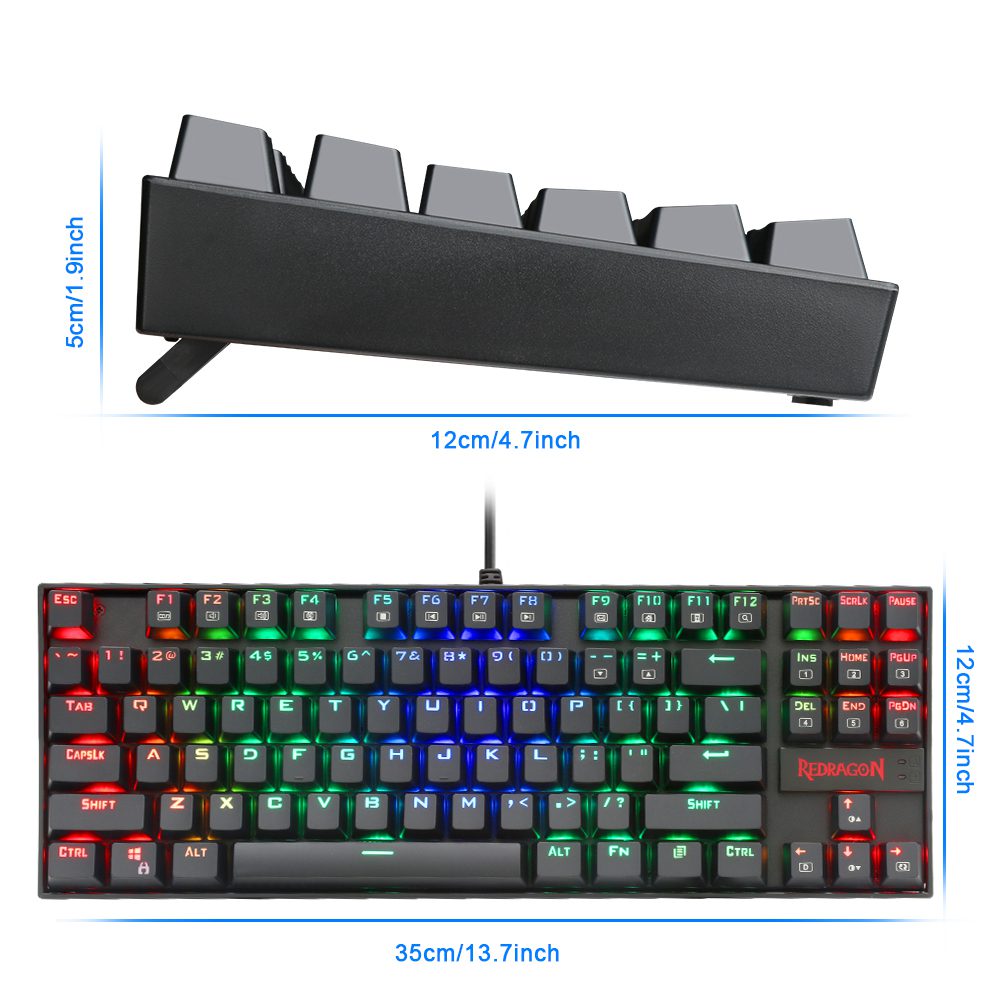 Redragon K552 Gaming Keyboard Mechanical 87 Key RGBLED Backlit Mechanical Computer illuminated Keyboard with Blue Switches Redragon K552 Gaming Keyboard Mechanical 87 Key RGBLED Backlit Mechanical Computer illuminated Keyboard with Blue Switches