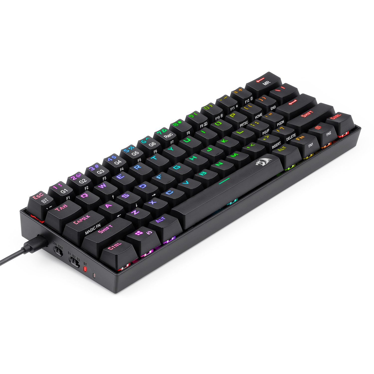 Redragon Draconic K530 RGB Support Bluetooth 5.0 wireless USB Dual mode Mechanical Gaming Keyboard 61 Keys Compute Redragon Draconic K530 RGB Support Bluetooth 5.0 wireless USB Dual mode Mechanical Gaming Keyboard 61 Keys Compute