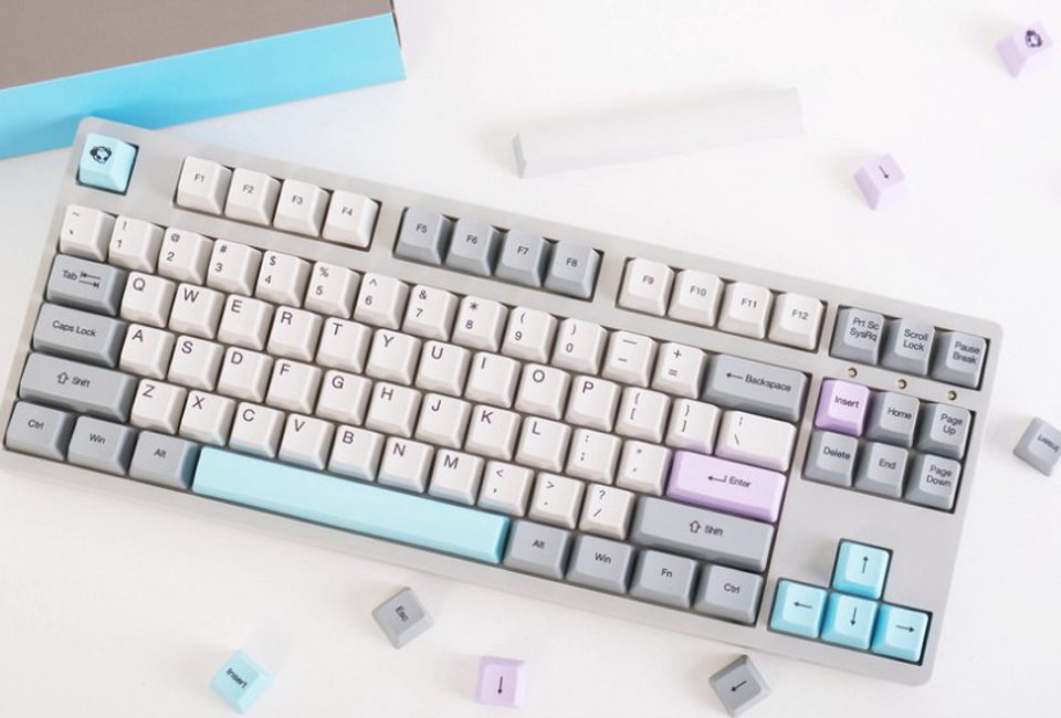 Akko 3087 V2 Silent Muted Gray Mechanical Gaming Keyboard Wired USB-Type C 87-Key TKL with OEM Profile PBT Dye-Sub Keycaps Akko 3087 V2 Silent Muted Gray Mechanical Gaming Keyboard Wired USB-Type C 87-Key TKL with OEM Profile PBT Dye-Sub Keycaps