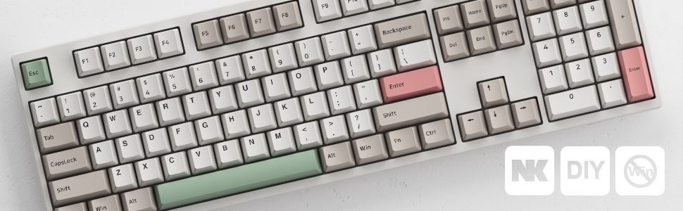 Akko 3108 V2 9009 Retro Full-Size Mechanical Gaming Keyboard Wired 108-key with OEM/Cherry Profile PBT Double-Shot Keycaps