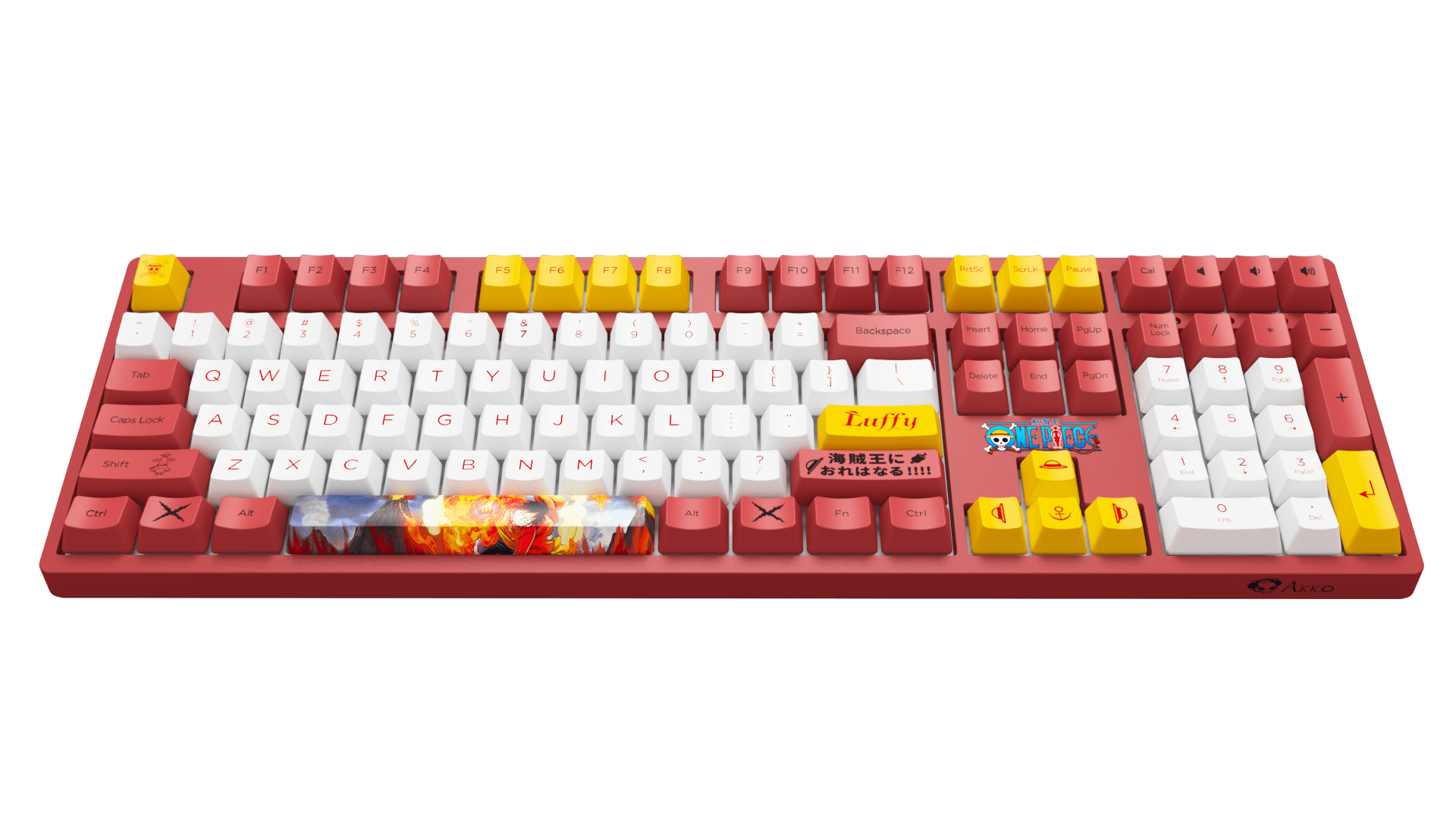 Akko 3108 V2 One Piece-Luffy Full-Size Mechanical Gaming Keyboard Wired 108-key with OEM Profile PBT Dye-Sublimation Keycaps
