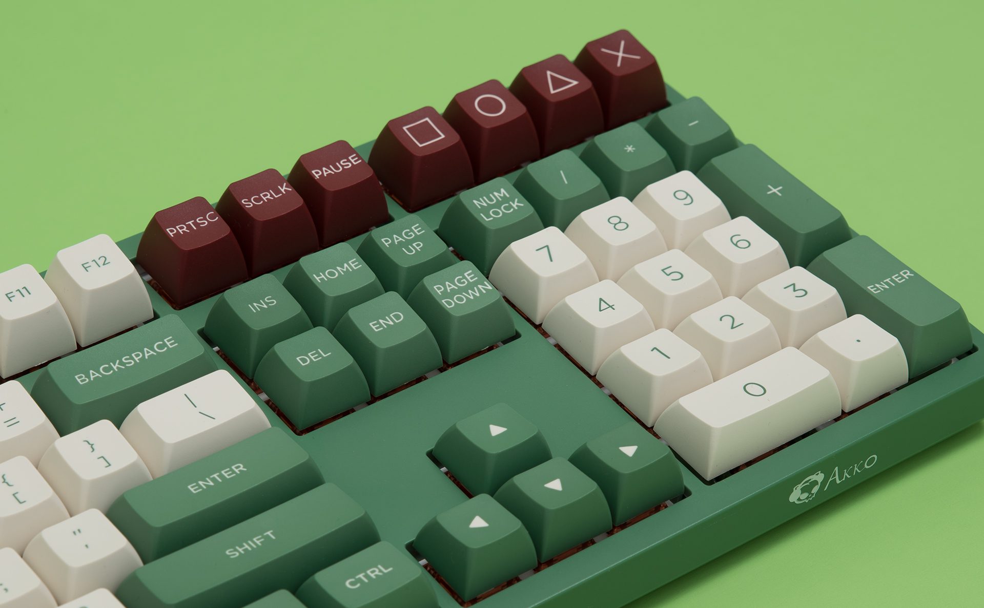 Akko 3108 V2 Matcha Red Bean Full-Size Mechanical Gaming Keyboard Wired 108-key with OSA Profile PBT Double-Shot Keycaps