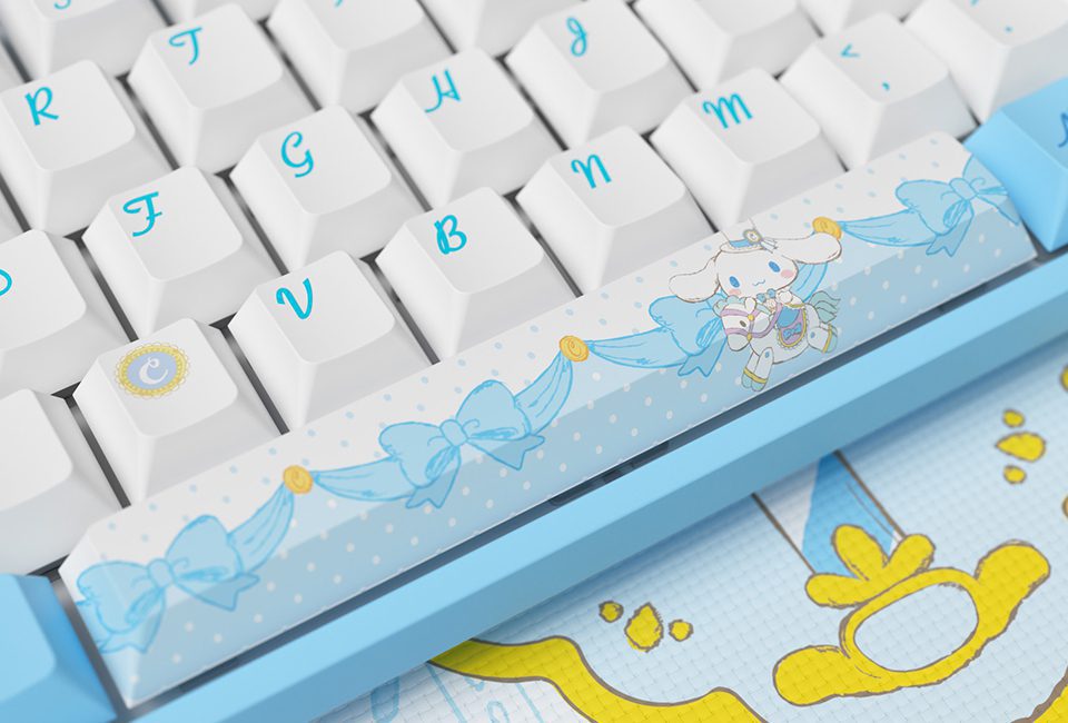 Akko 3068B Cinnamorol RGB Backlit Hot-Swap Wireless Mechanical Gaming Keyboard 68-Key Multi-Modes BT 5.0/2.4GHz/Type-C OEM