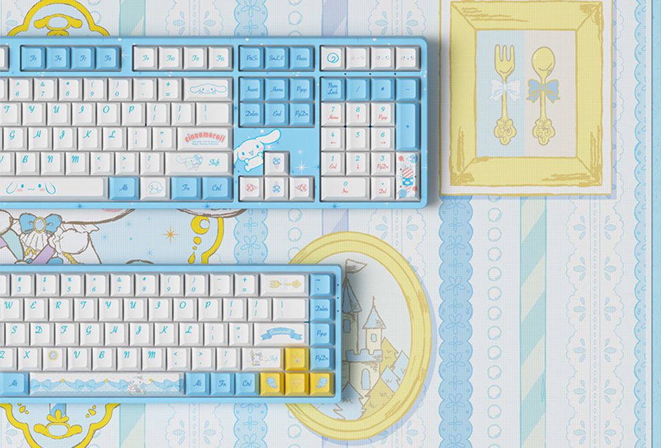 Akko 3068B Cinnamorol RGB Backlit Hot-Swap Wireless Mechanical Gaming Keyboard 68-Key Multi-Modes BT 5.0/2.4GHz/Type-C OEM