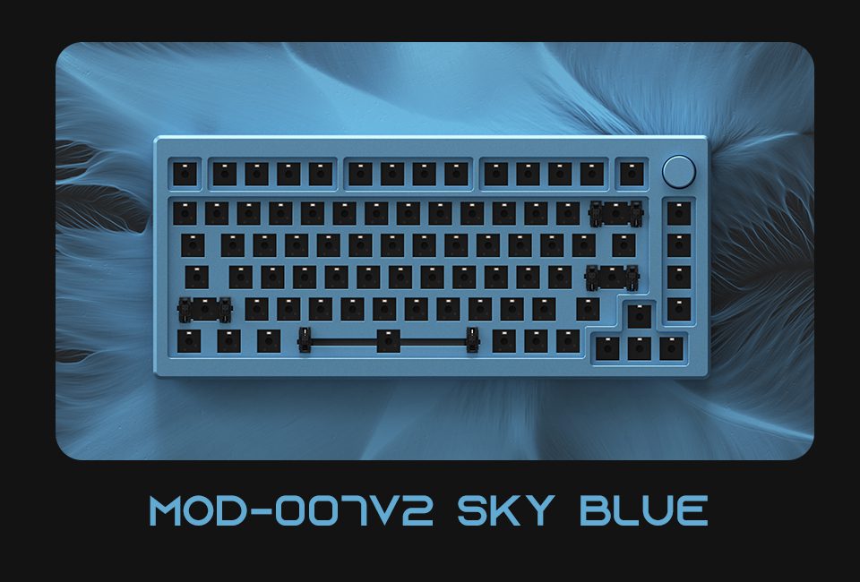 Akko MOD007 V2 RGB Keyboard Hot Swap DIY Kit Gasket Mount with 82-Key Layout Wired Mechanical Keyboard Gaming CNC Case Akko MOD007 V2 RGB Keyboard Hot Swap DIY Kit Gasket Mount with 82-Key Layout Wired Mechanical Keyboard Gaming CNC Case