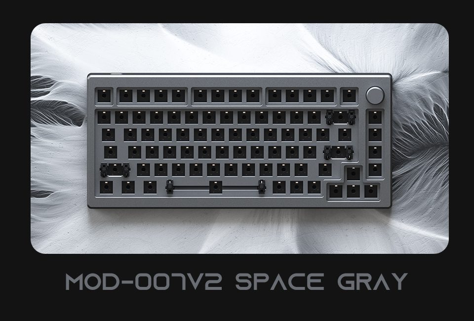 Akko MOD007 V2 RGB Keyboard Hot Swap DIY Kit Gasket Mount with 82-Key Layout Wired Mechanical Keyboard Gaming CNC Case Akko MOD007 V2 RGB Keyboard Hot Swap DIY Kit Gasket Mount with 82-Key Layout Wired Mechanical Keyboard Gaming CNC Case
