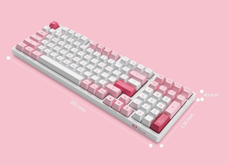 Akko 3098B Prunus Lannesiana RGB Hot-Swap Wireless Mechanical Gaming Keyboard 98-key Multi-Modes BT 5.0/2.4GHz/USB-C Double Shot Akko 3098B Prunus Lannesiana RGB Hot-Swap Wireless Mechanical Gaming Keyboard 98-key Multi-Modes BT 5.0/2.4GHz/USB-C Double Shot