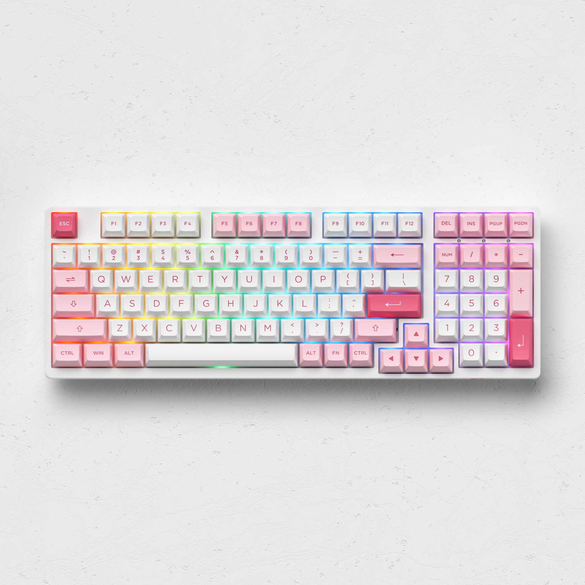 Akko 3098B Prunus Lannesiana RGB Hot-Swap Wireless Mechanical Gaming Keyboard 98-key Multi-Modes BT 5.0/2.4GHz/USB-C Double Shot Akko 3098B Prunus Lannesiana RGB Hot-Swap Wireless Mechanical Gaming Keyboard 98-key Multi-Modes BT 5.0/2.4GHz/USB-C Double Shot