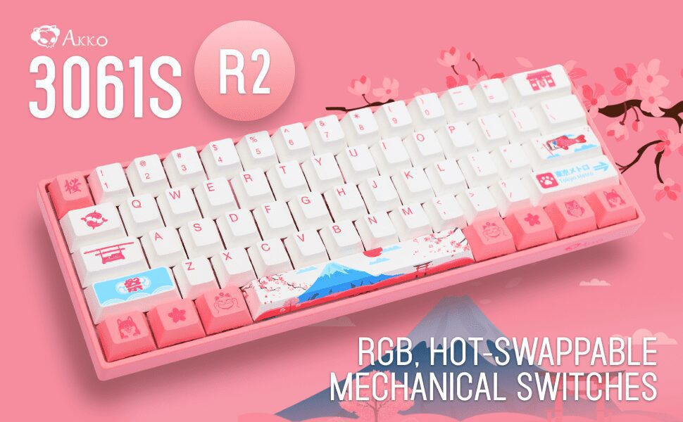 Akko 3061S World Tour Tokyo R2 Wired Mechanical Gaming Keyboard RGB Backlit Cherry Profile PBT Dye-Sublimation Keycaps Akko 3061S World Tour Tokyo R2 Wired Mechanical Gaming Keyboard RGB Backlit Cherry Profile PBT Dye-Sublimation Keycaps