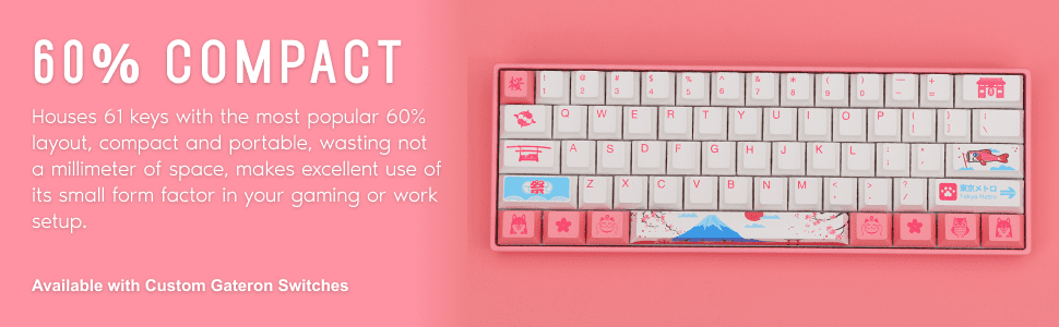 Akko 3061S World Tour Tokyo R2 Wired Mechanical Gaming Keyboard RGB Backlit Cherry Profile PBT Dye-Sublimation Keycaps Akko 3061S World Tour Tokyo R2 Wired Mechanical Gaming Keyboard RGB Backlit Cherry Profile PBT Dye-Sublimation Keycaps