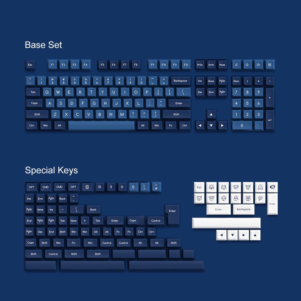 Akko BOW / WOB / Ocean Star / Black&Gold Keycap Set SAL Profile 195-key ANSI/ISO Layout ABS Key Caps for MX Mechanical Keyboards Akko BOW / WOB / Ocean Star / Black&Gold Keycap Set SAL Profile 195-key ANSI/ISO Layout ABS Key Caps for MX Mechanical Keyboards