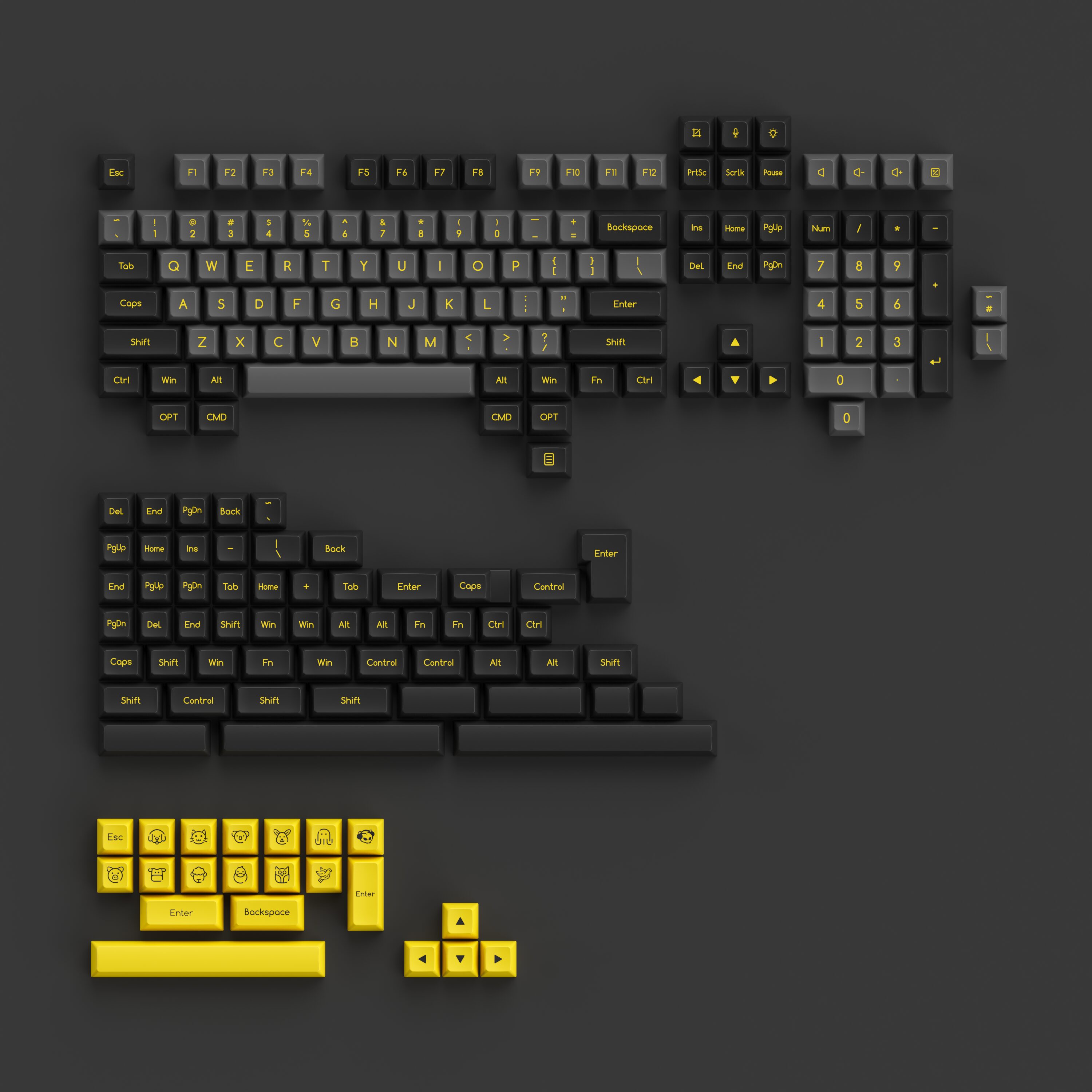 Akko BOW / WOB / Ocean Star / Black&Gold Keycap Set SAL Profile 195-key ANSI/ISO Layout ABS Key Caps for MX Mechanical Keyboards Akko BOW / WOB / Ocean Star / Black&Gold Keycap Set SAL Profile 195-key ANSI/ISO Layout ABS Key Caps for MX Mechanical Keyboards
