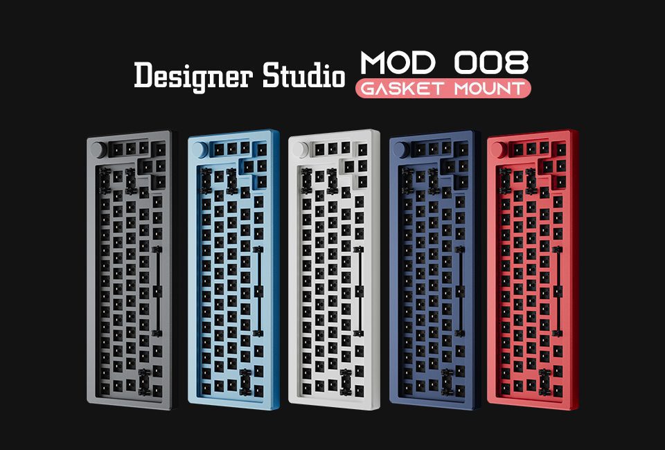 Akko MOD 008 RGB Hot-swappable Wired Mechanical Keyboard DIY Kit with Gasket Mount Structure Akko MOD 008 RGB Hot-swappable Wired Mechanical Keyboard DIY Kit with Gasket Mount Structure