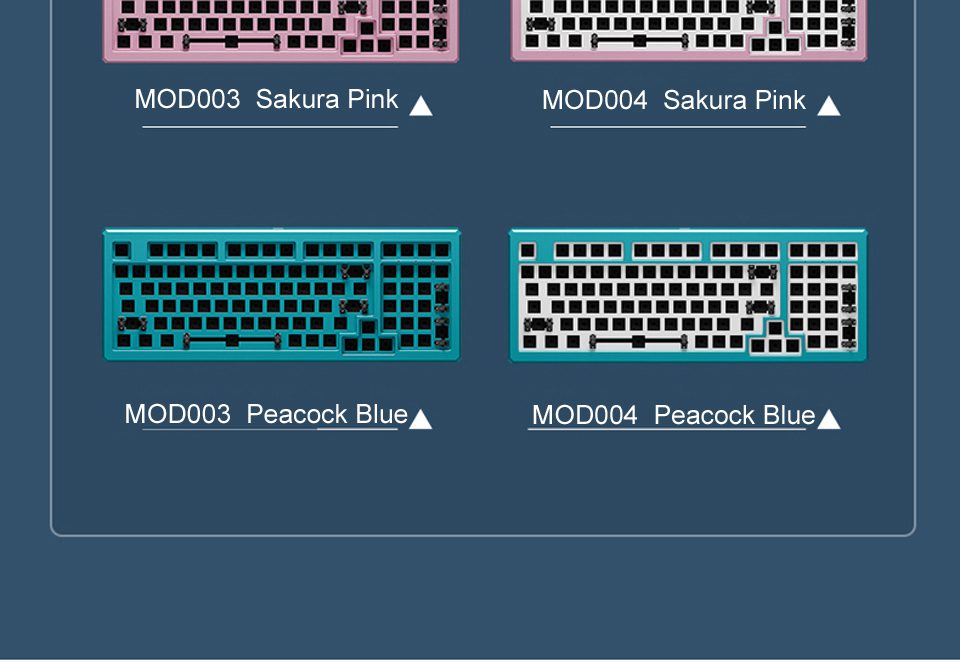 Akko MOD 004 DIY Kit 98-Key Mechanical Keyboard Barebone Version CNC Case Hotswap RGB SMD light Tray Mount Akko MOD 004 DIY Kit 98-Key Mechanical Keyboard Barebone Version CNC Case Hotswap RGB SMD light Tray Mount