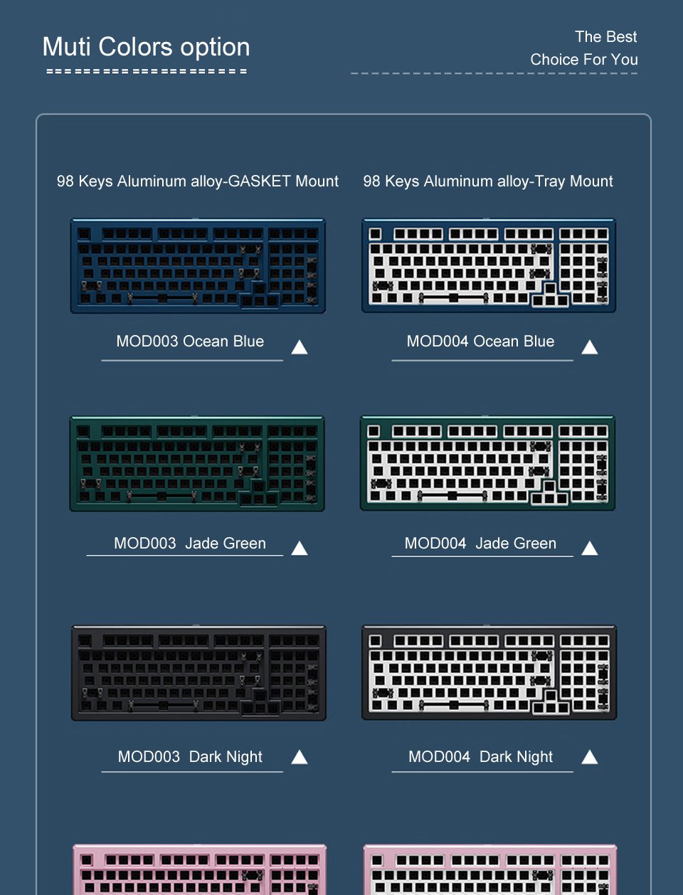 Akko MOD 004 DIY Kit 98-Key Mechanical Keyboard Barebone Version CNC Case Hotswap RGB SMD light Tray Mount Akko MOD 004 DIY Kit 98-Key Mechanical Keyboard Barebone Version CNC Case Hotswap RGB SMD light Tray Mount