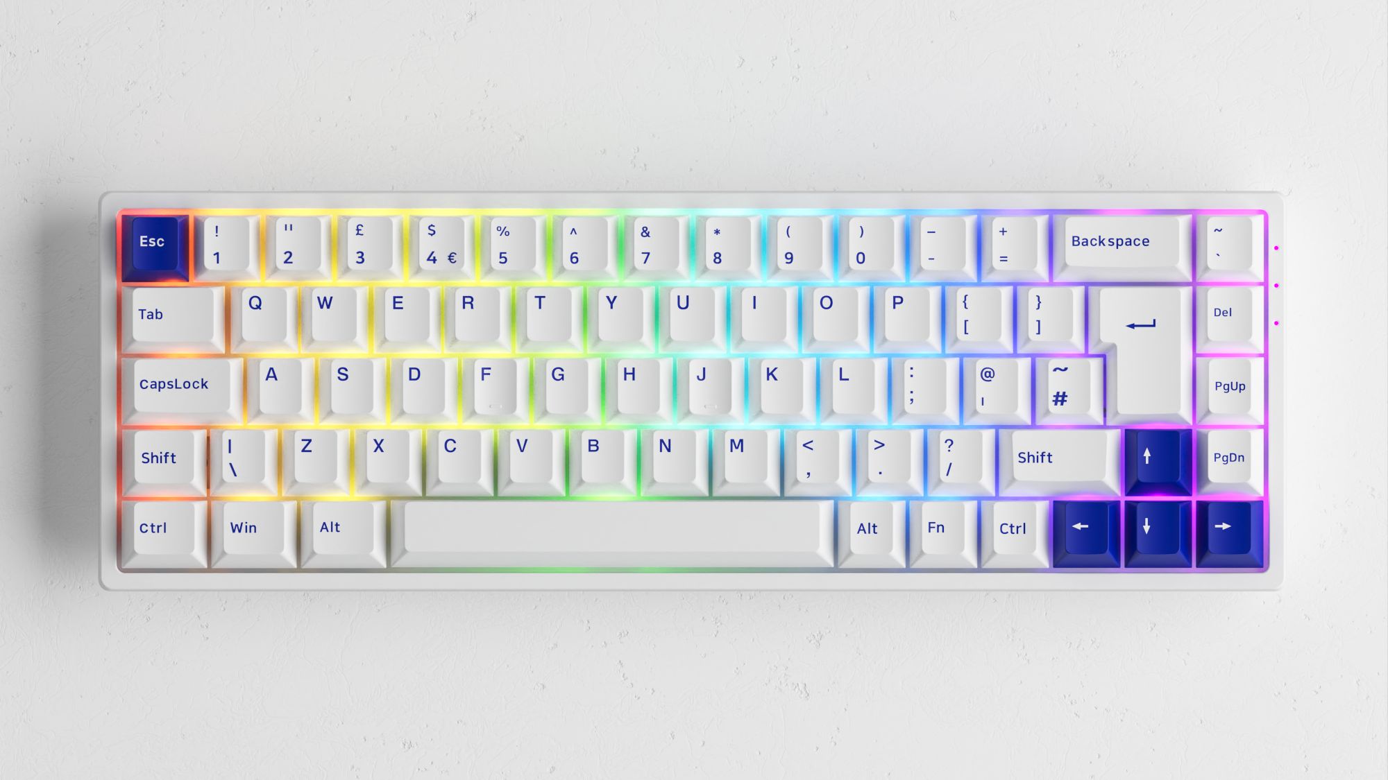 Akko 3068B Plus Blue on White ISO DE/UK/Nordic Layout RGB Hot-Swap Wireless Mechanical Gaming Keyboard BT 5.0/2.4Ghz/USB-C Akko 3068B Plus Blue on White ISO DE/UK/Nordic Layout RGB Hot-Swap Wireless Mechanical Gaming Keyboard BT 5.0/2.4Ghz/USB-C