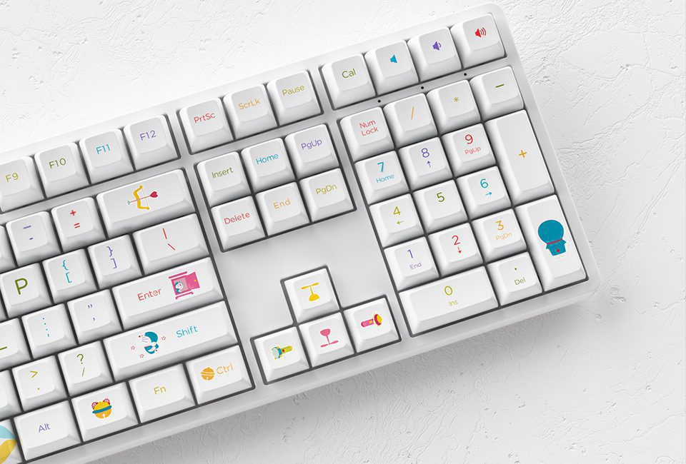 Akko 5108S Doraemo Rainbow RGB Backlit Full-Size Mechanical Gaming Keyboard Wired with 108-key OSA Profile PBT Dye-Sub Keycaps Akko 5108S Doraemo Rainbow RGB Backlit Full-Size Mechanical Gaming Keyboard Wired with 108-key OSA Profile PBT Dye-Sub Keycaps