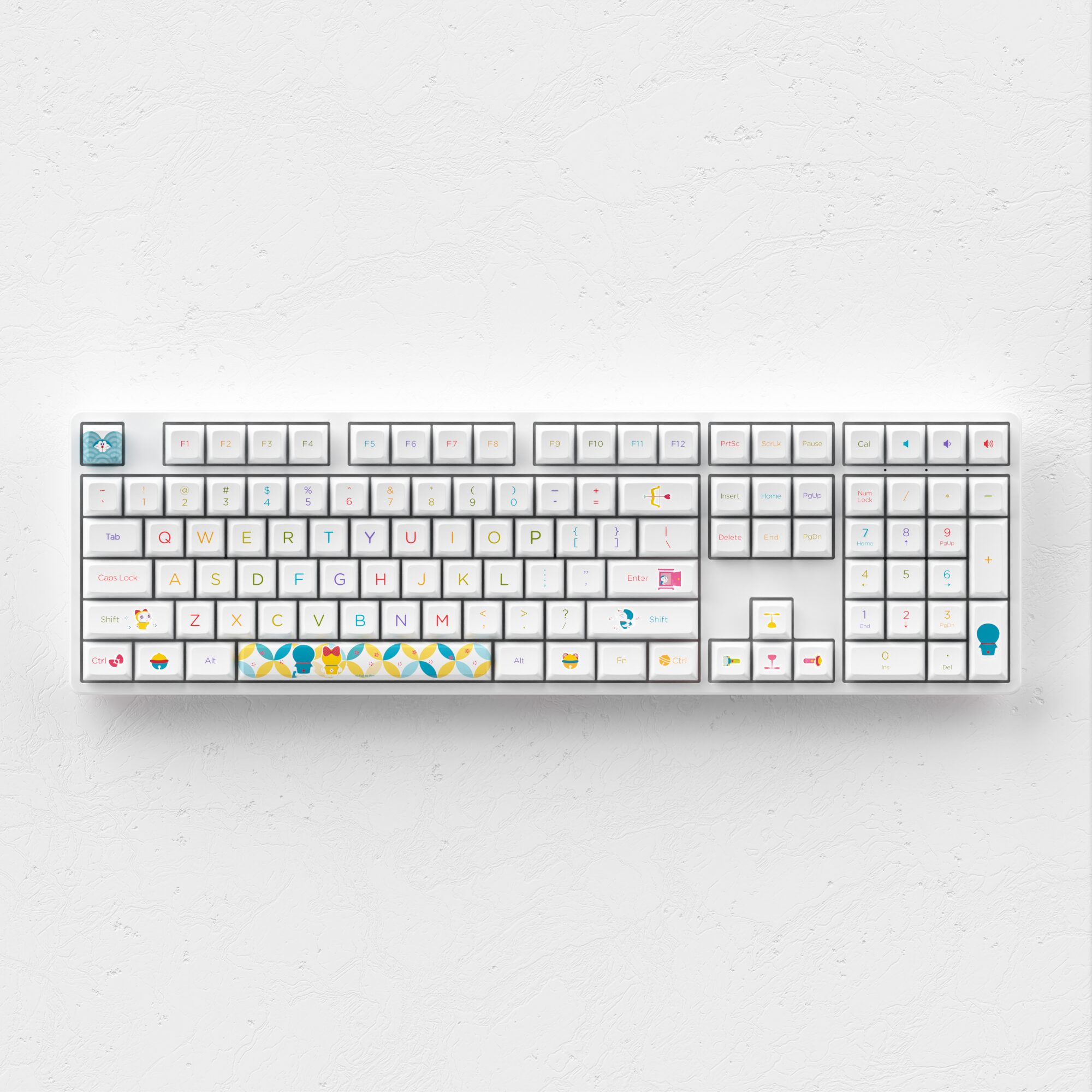Akko 5108S Doraemo Rainbow RGB Backlit Full-Size Mechanical Gaming Keyboard Wired with 108-key OSA Profile PBT Dye-Sub Keycaps Akko 5108S Doraemo Rainbow RGB Backlit Full-Size Mechanical Gaming Keyboard Wired with 108-key OSA Profile PBT Dye-Sub Keycaps