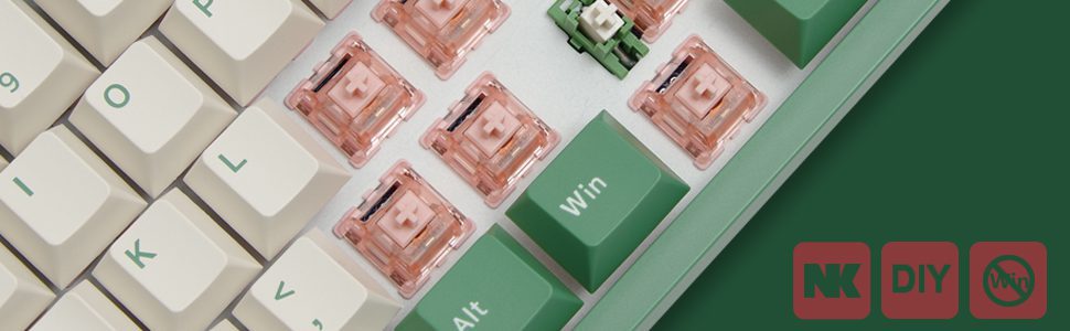Akko 3087DS Matcha Red Bean Mechanical Gaming Keyboard Wired 87-Key TKL Cherry Profile PBT Double Shot Keycaps N-key Rollover Akko 3087DS Matcha Red Bean Mechanical Gaming Keyboard Wired 87-Key TKL Cherry Profile PBT Double Shot Keycaps N-key Rollover