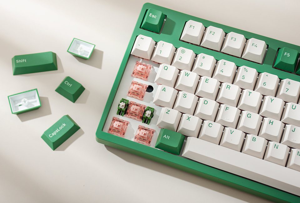 Akko 3087DS Matcha Red Bean Mechanical Gaming Keyboard Wired 87-Key TKL Cherry Profile PBT Double Shot Keycaps N-key Rollover Akko 3087DS Matcha Red Bean Mechanical Gaming Keyboard Wired 87-Key TKL Cherry Profile PBT Double Shot Keycaps N-key Rollover