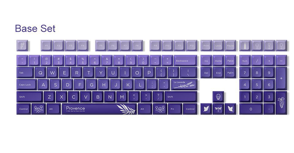 Akko Provence Keycap Set 127-key PBT Dye-Sublimation JDA Profile Mechanical Keyboard Keycaps for Custom DIY Replacement Key Cap Akko Provence Keycap Set 127-key PBT Dye-Sublimation JDA Profile Mechanical Keyboard Keycaps for Custom DIY Replacement Key Cap