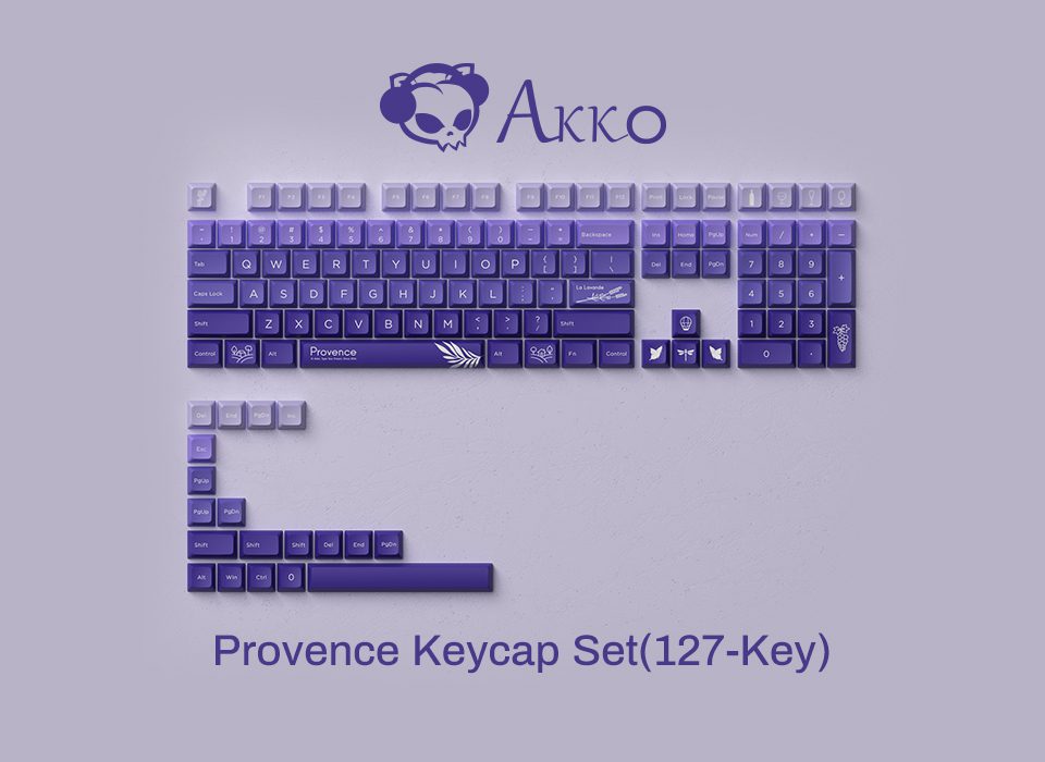 Akko Provence Keycap Set 127-key PBT Dye-Sublimation JDA Profile Mechanical Keyboard Keycaps for Custom DIY Replacement Key Cap Akko Provence Keycap Set 127-key PBT Dye-Sublimation JDA Profile Mechanical Keyboard Keycaps for Custom DIY Replacement Key Cap