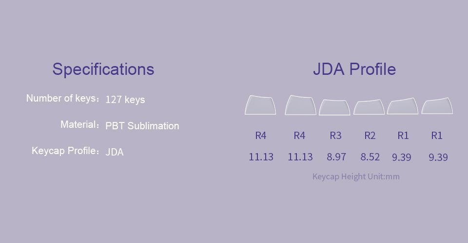 Akko Provence Keycap Set 127-key PBT Dye-Sublimation JDA Profile Mechanical Keyboard Keycaps for Custom DIY Replacement Key Cap Akko Provence Keycap Set 127-key PBT Dye-Sublimation JDA Profile Mechanical Keyboard Keycaps for Custom DIY Replacement Key Cap