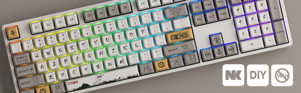 Akko 5108S One Piec Calligraphy RGB Backlit Full-Size Mechanical Gaming Keyboard Wired 108-key OSA Profile PBT Dye-Sub Keycaps Akko 5108S One Piec Calligraphy RGB Backlit Full-Size Mechanical Gaming Keyboard Wired 108-key OSA Profile PBT Dye-Sub Keycaps