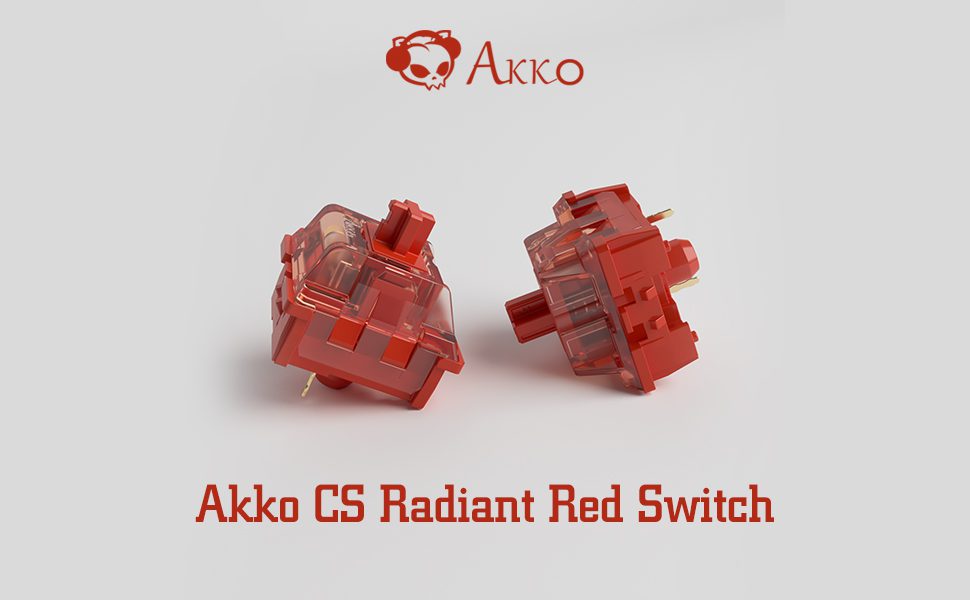 45 Pieces AKKO CS Switch Rose Red/Lavender Purple/Vintage White/Matcha Green/Ocean Blue/Radiant Red 3 Pin Switches DIY Original