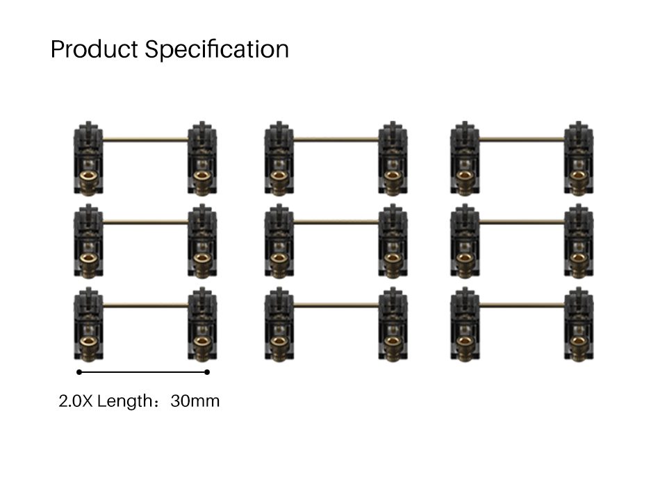Akko PCB Screw-in Stabilizer Multi-color for Mechanical Gaming Keyboard DIY Customization Kit Barebone version Keyboard