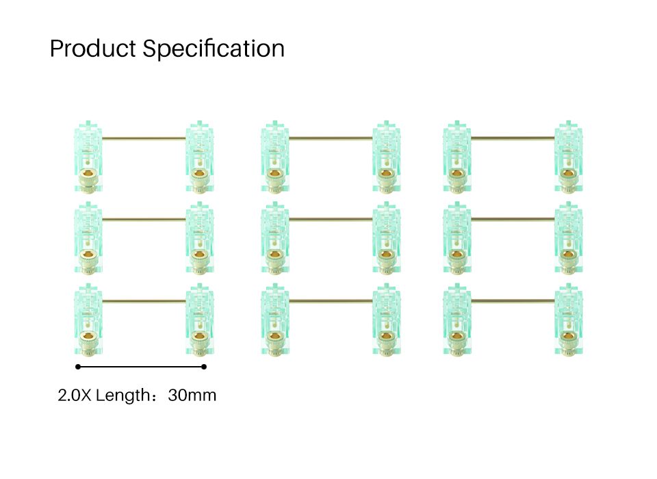 Akko PCB Screw-in Stabilizer Multi-color for Mechanical Gaming Keyboard DIY Customization Kit Barebone version Keyboard