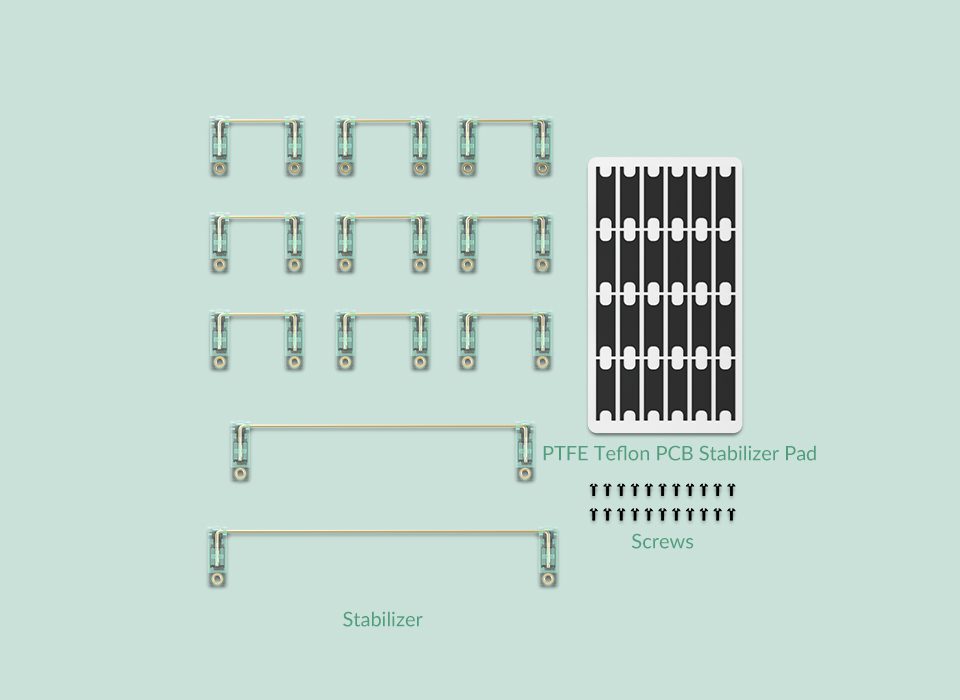 Akko PCB Screw-in Stabilizer Multi-color for Mechanical Gaming Keyboard DIY Customization Kit Barebone version Keyboard